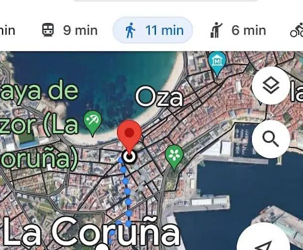 Flat Overlooking The Park 1km To Plaza Pontevedra Appartement La Corogne